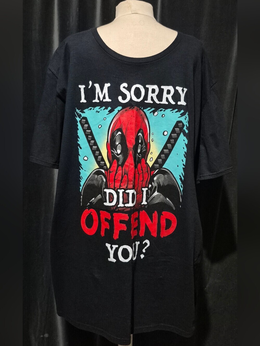 Graphic Deadpool-Inspired Black Short Sleeve Tee - (Box B)